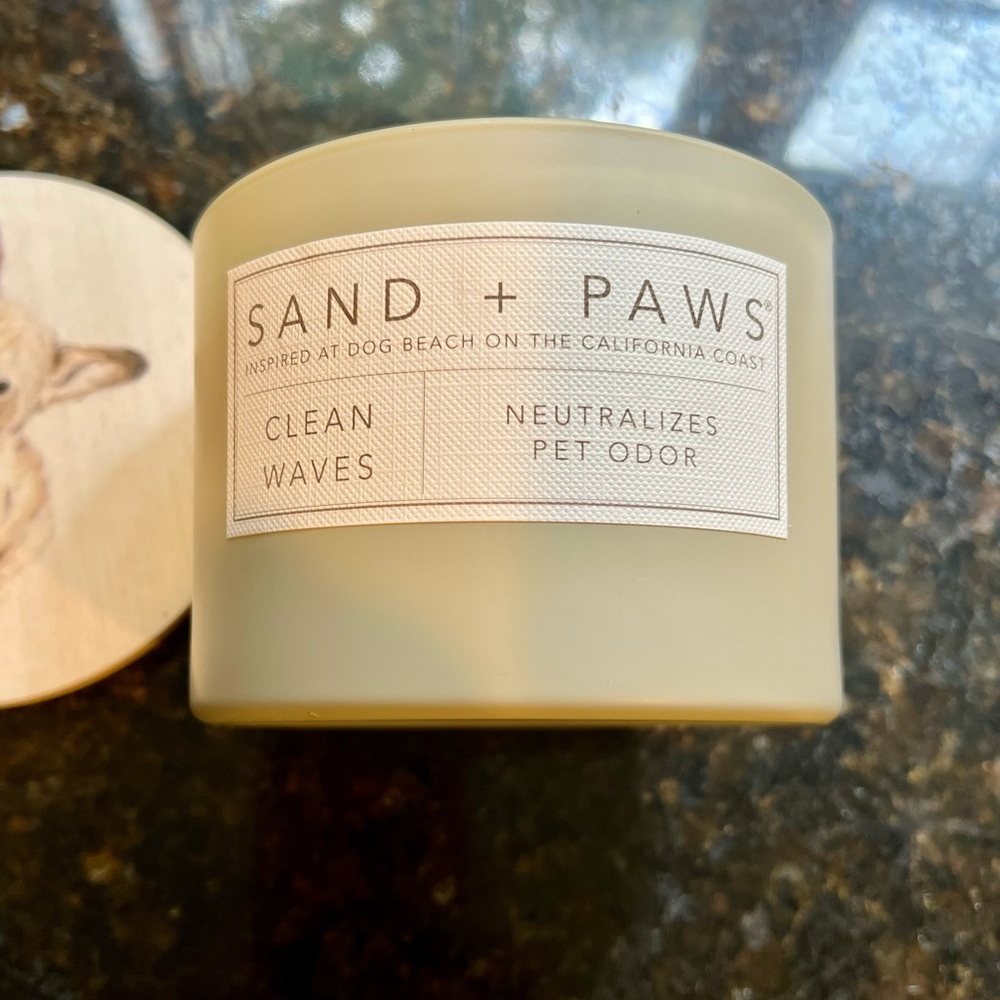 Sand + Paws Clean Waves Candle 12 oz – French Bulldog Lid frenchie dog – New​​ - Picture 4 of 7